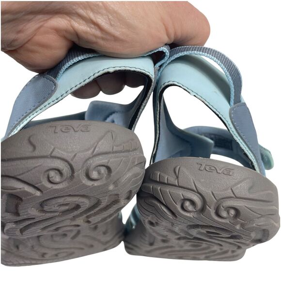 TEVA Tirra Sandals Size 7Y Youth 7 Alaskan Blue Gray Strappy Hiking Adventure - Picture 8 of 16